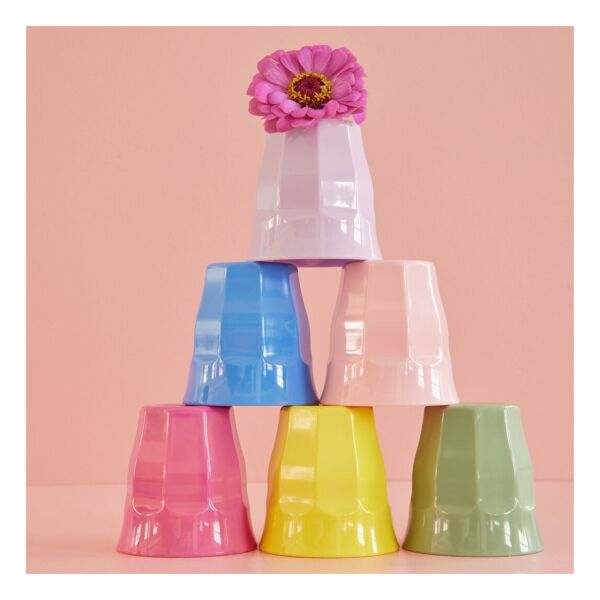 Melamin 6lı Orta Boy Bardak - Karışık Pastel Renkl