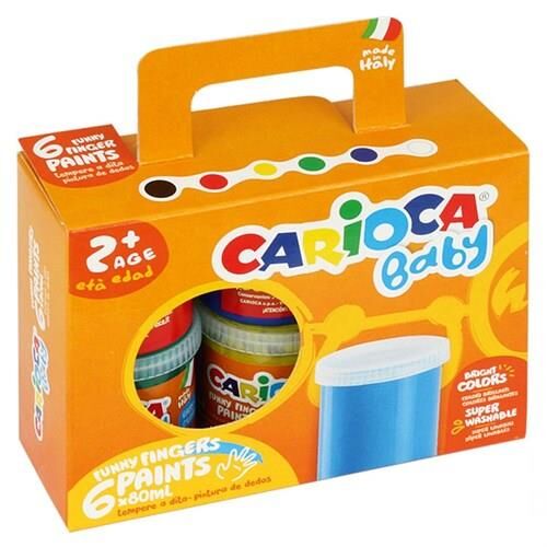 Carioca Bebek Yıkanabilir Parmak Boyası 6 x 80 Gr