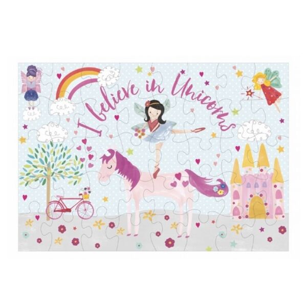 Floss Rock 40 Parça Unicorn Şekilli Puzzle - Fairy
