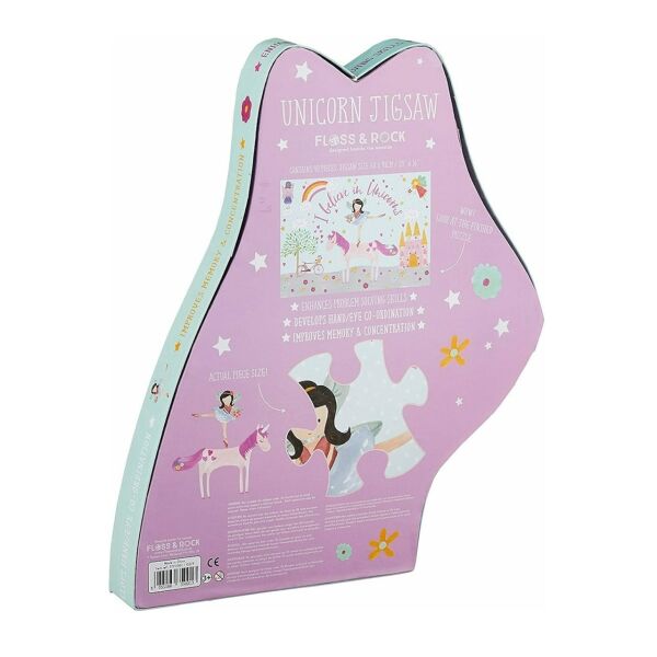 Floss Rock 40 Parça Unicorn Şekilli Puzzle - Fairy