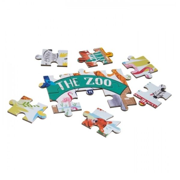 Floss Rock 80 Parça Yaprak Şekilli Puzzle - Jungle