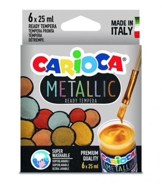 Carioca Guaj Boya Metalik 6 Renk x 25 gr