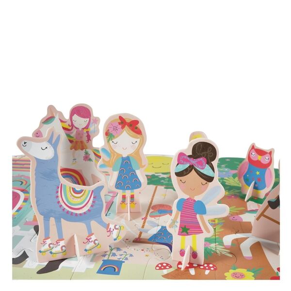 Floss Rock 60 Parça Pop Out Puzzle - Rainbow Fairy