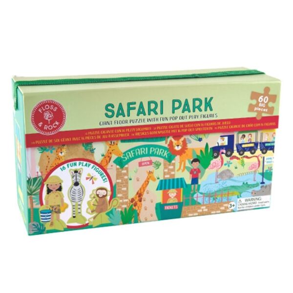 Floss Rock 60 Parça Pop Out Puzzle - Safari Park