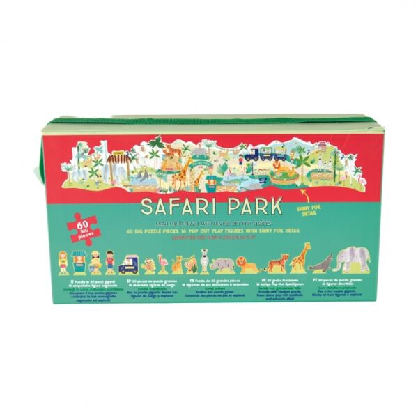 Floss Rock 60 Parça Pop Out Puzzle - Safari Park