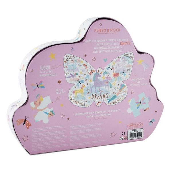 Floss Rock 80 Parça Kelebek Şekilli Puzzle-Fantasy