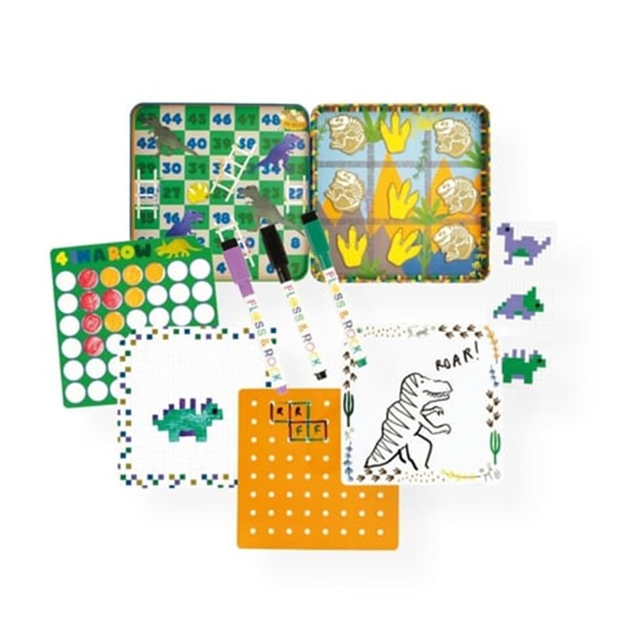 Floss & Rock Mıknatıslı Kutu Oyunları / Dino