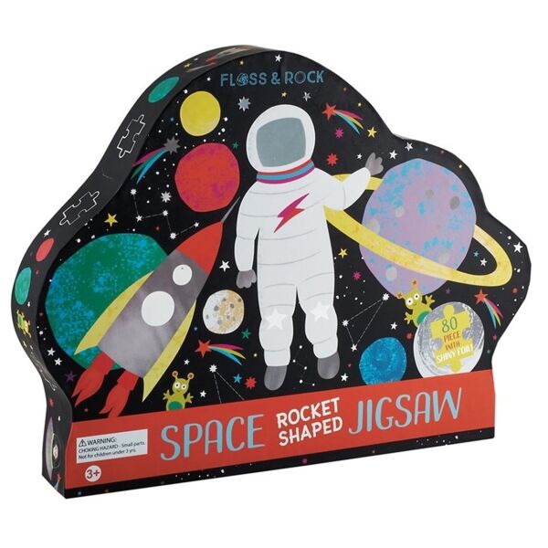 Floss Rock 80 Parça Roket Şekilli Puzzle - Space