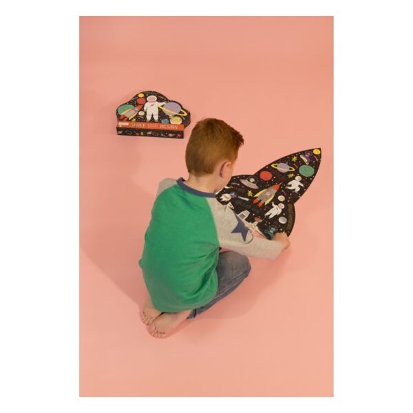 Floss Rock 80 Parça Roket Şekilli Puzzle - Space