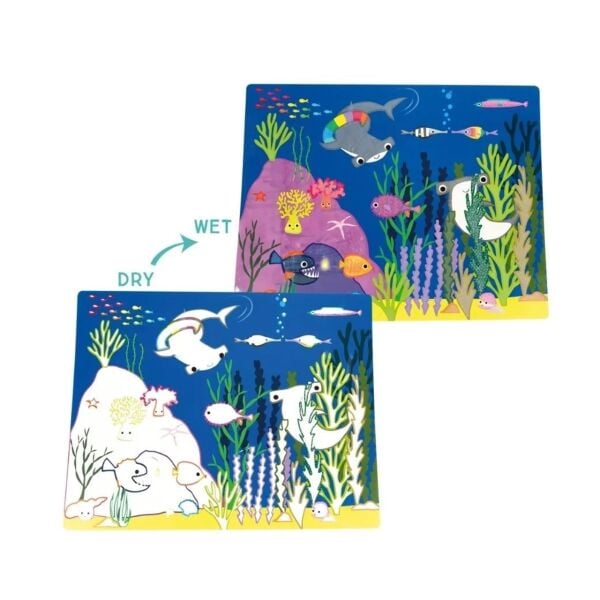 Renk Değiştiren Sulu Boyalı Oyun Mat / Ocean