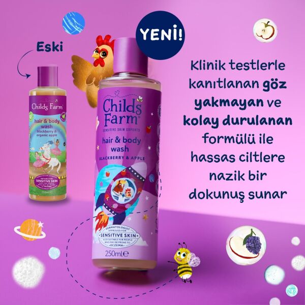 Böğürtlen ve Elma Özlü Şampuan 250ml