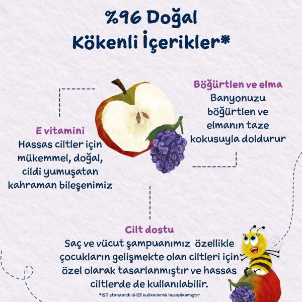 Böğürtlen ve Elma Özlü Şampuan 250ml