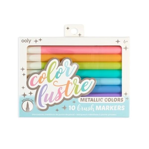 Ooly Color Lustre Fırça Uçlu 10lu Metalik Kalem