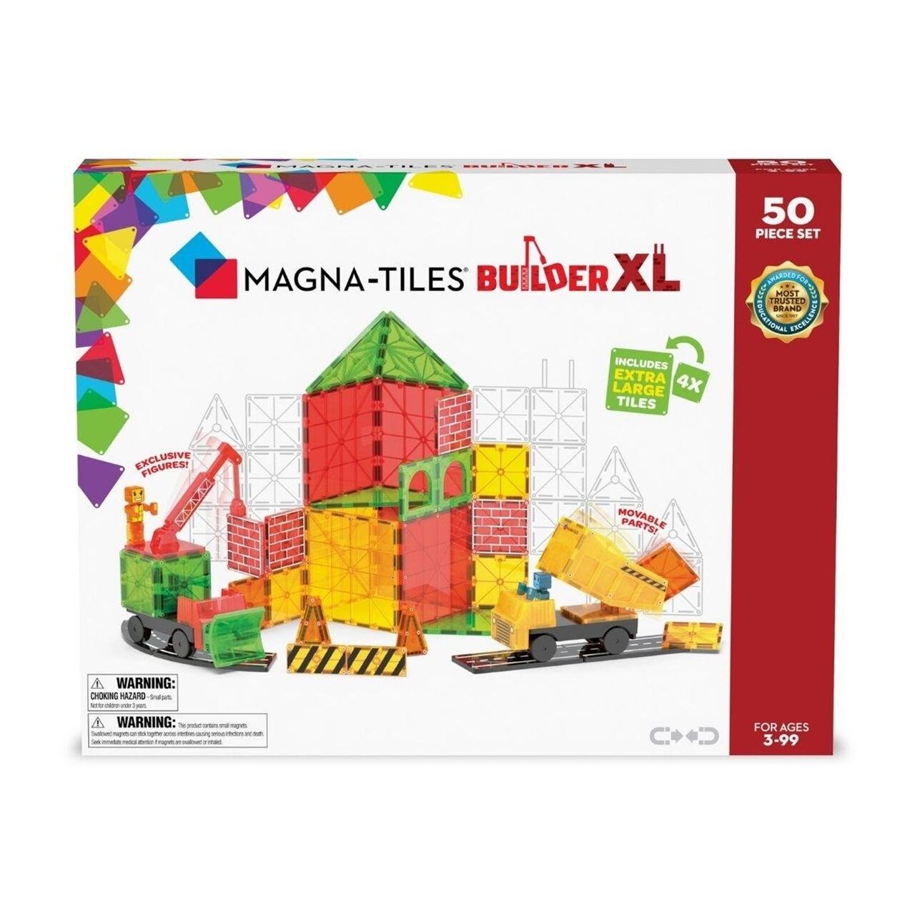 Magna Tiles Builder XL İnşaat XL 50 Parça