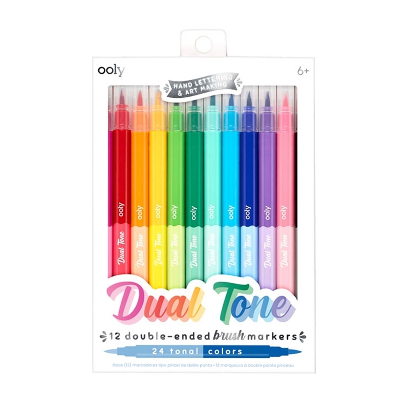 Ooly Dual Tone Fırça Uçlu Çift Taraflı 12li Keçeli