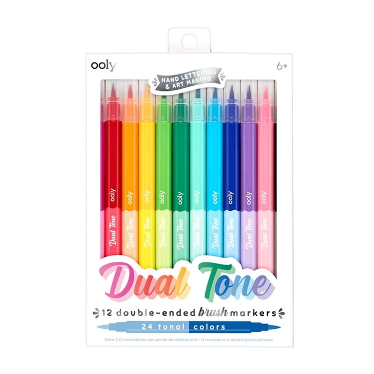 Ooly Dual Tone Fırça Uçlu Çift Taraflı 12li Keçeli