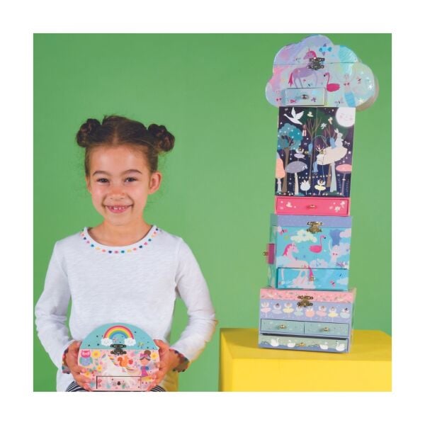 Floss Rock Müzikli Mücevher Kutusu Rainbow Fairy