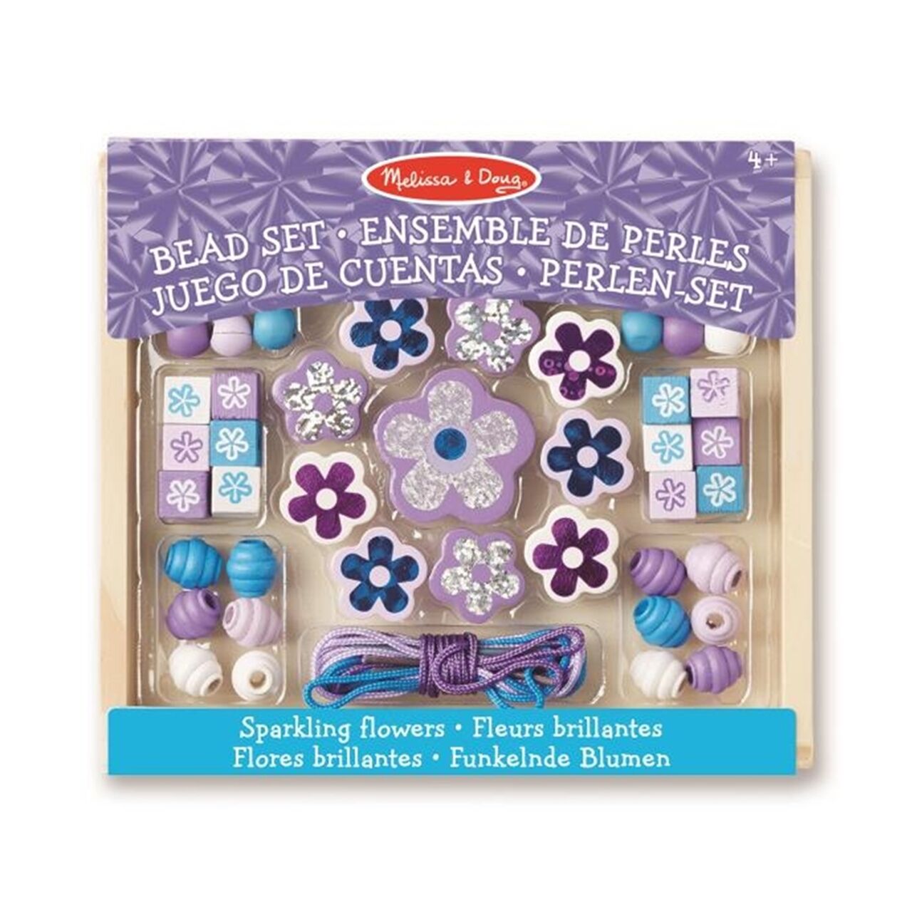 Melissa Doug Ahşap Boncuk Dizme - Parıldayan Çiçek