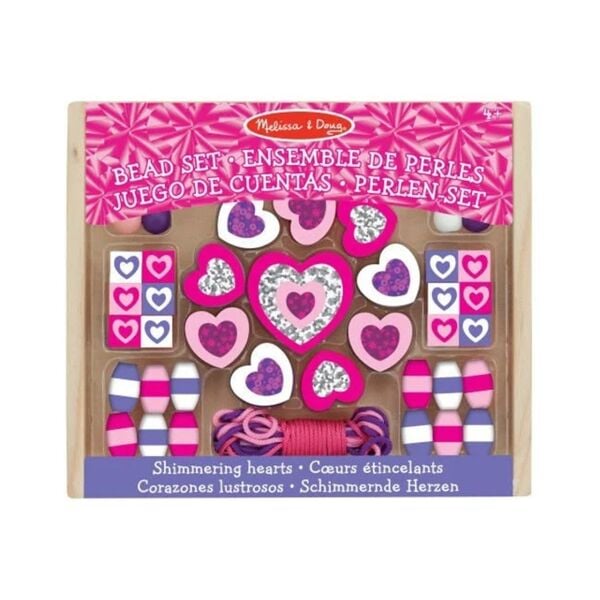 Melissa Doug Ahşap Boncuk Dizme - Pırıltılı Kalple