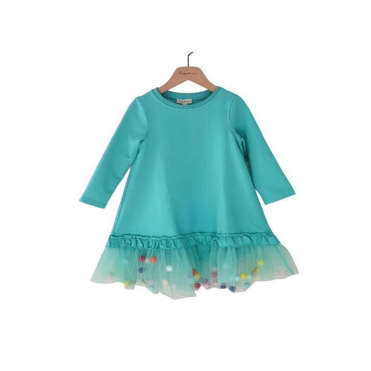 Pom Pom Yeşil Elbise