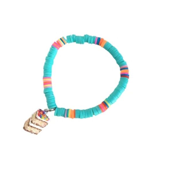 Polimer Boncuklu Bileklik - Beyaz Pasta