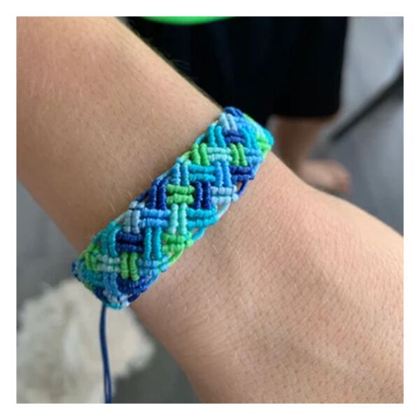 Makrome Bileklik - Mavili 