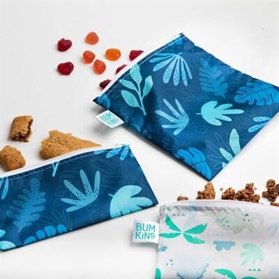 Bumkins Büyük Atıştırma Çantası- Blue Tropic