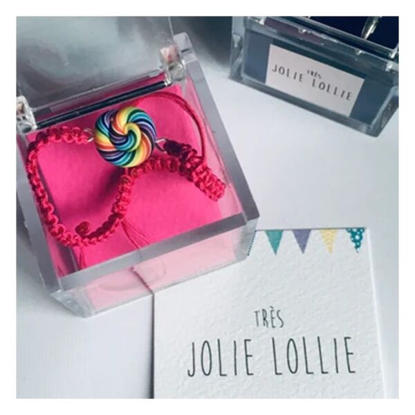 Rainbow Lollipop Bileklik - Pembe