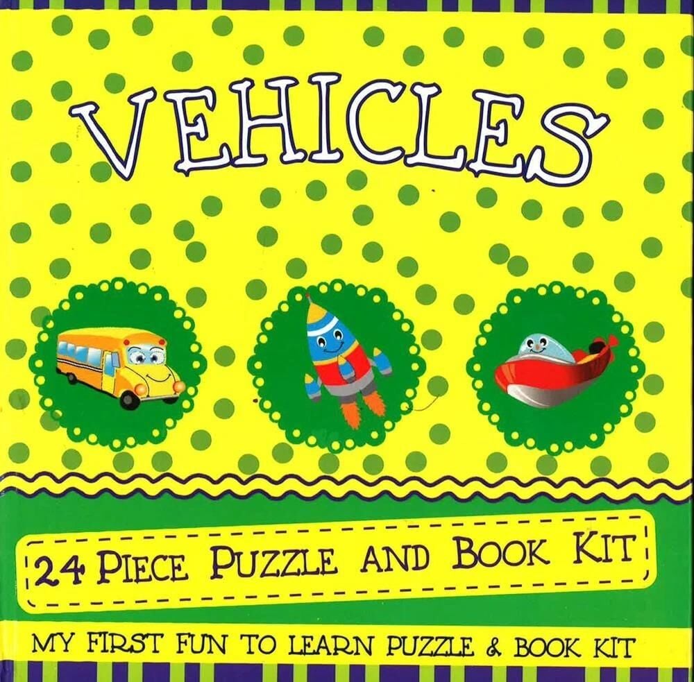 Vehicles - Puzzle And Book Kit