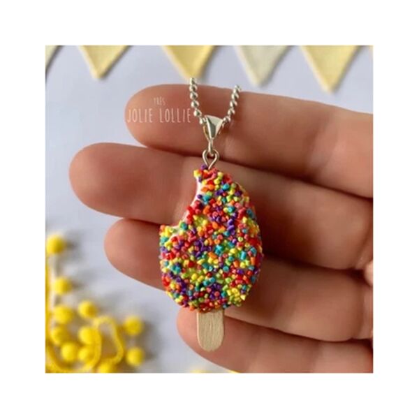 Sprinkle Ice Lollie Gümüş Kolye