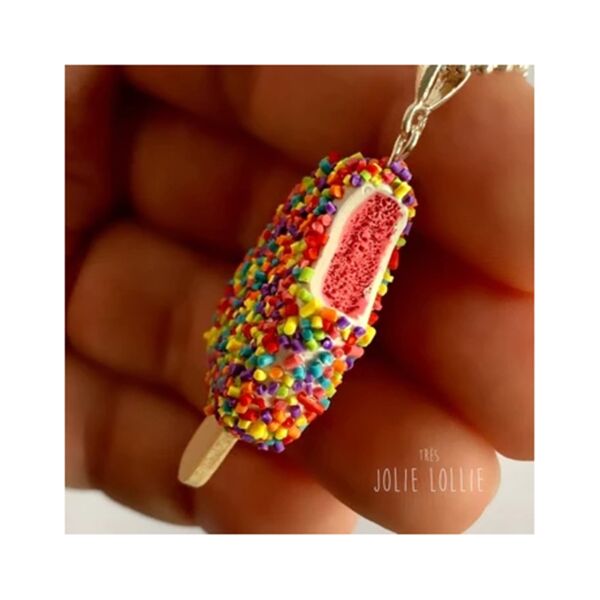 Sprinkle Ice Lollie Gümüş Kolye