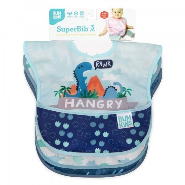 SuperBib Önlük-3lü Paket- Dinasours