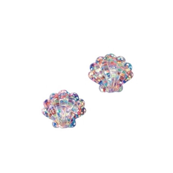 Simli Deniz Kabuğu Klips Küpe